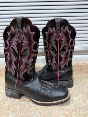 Ariat Black Western Cowboy Boots Womens 8.5